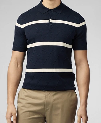 Ben Sherman Men's Argyle Stripe Polo Shirt