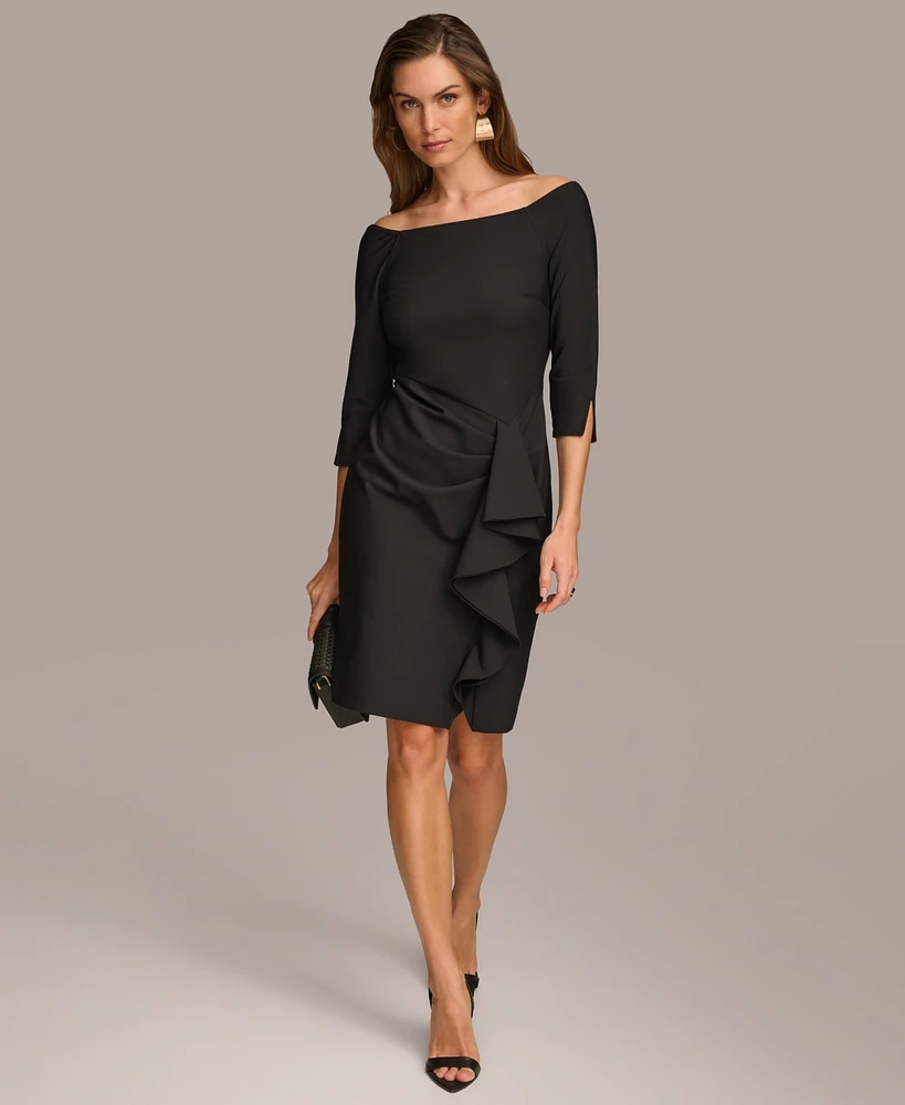 Donna Karan Women's Ruffled Sheath Dress