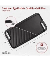 Cuisinel Cast Iron Griddle/Grill + Scraper/Cleaner