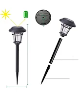 Maggift 8-Pack Waterproof Solar Path Lights for Outdoor Spaces