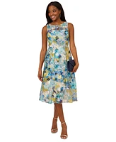 Adrianna Papell Women's Printed Fit & Flare Dress