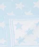 Baby Mode Signature Baby Boys Reversible Stars Knit Blanket