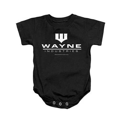 Batman Baby Girls Wayne Logo On Black Snapsuit