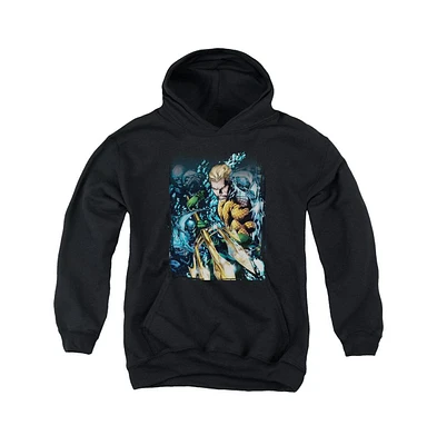 Justice League of America Boys Youth Aquaman 1 Pull Over Hoodie / Hooded Sweatshirt