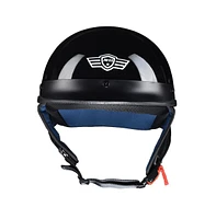 Ahr Run-c Motorcycle Half Face Helmet Dot Approved Bike Cruiser Chopper High Gloss Black M