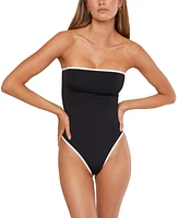 WeWoreWhat Women's Strapless One Piece Swimsuit