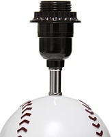 Simple Designs SportsLite 11.5" Tall Athletic Sports Baseball Base Ceramic Bedside Table Desk Lamp