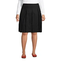 Lands' End Women's Box Pleat Skirt Top of Knee