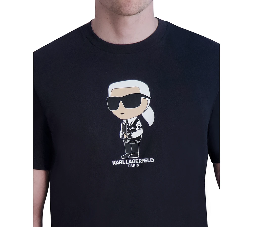 Karl Lagerfeld Paris Men's With Bomber Logo Graphic T-Shirt