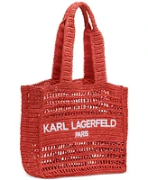 Karl Lagerfeld Paris Antibes Woven Straw Large Tote