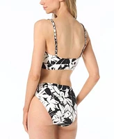 Michael Michael Kors Womens Printed Bikini Top Full Coverage Bikini Bottoms