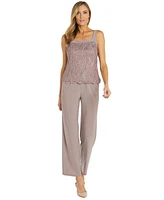 R & M Richards Women's 3-Pc. Lace Jacket, Tank Top Pants Set