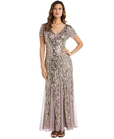 R & M Richards Sequin Godet Gown