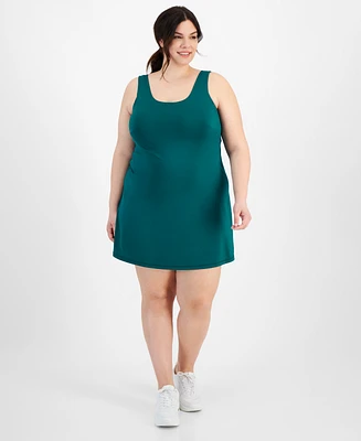 Id Ideology Plus Solid Performance Dress, Created for Macy's