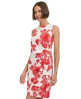 Tommy Hilfiger Women's Sleeveless Floral Sheath Dress