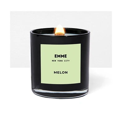 Emme nyc Natural Soy Melon Scented Candle Jar, 10 oz