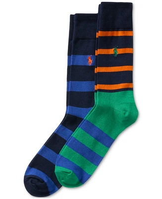 Polo Ralph Lauren Men's Striped Slack Socks, 2-pk