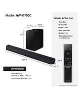 Samsung Hw-Q700C 3.1.2 Ch Soundbar with Wireless Subwoofer, Dolby Atmos, and Dts: X (2023)