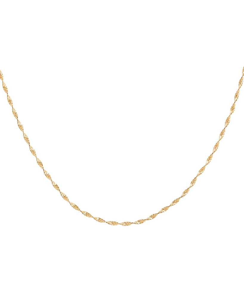 Fine Bonanza Twist Link 18" Chain Necklace in 14k Gold