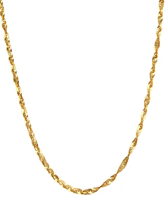 Polished Twist Link 18" Chain Necklace in 14k Gold