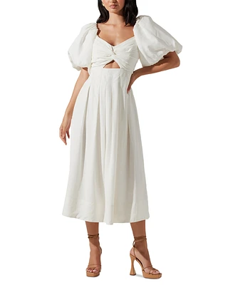 Astr the Label Women's Serilda Puff-Sleeve Midi Dress