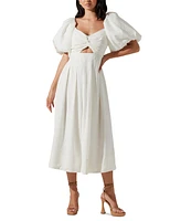 Astr the Label Women's Serilda Puff-Sleeve Midi Dress