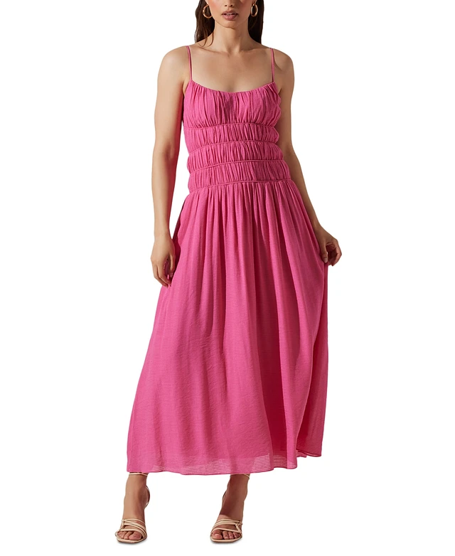 knee length dresses for ladies Andrina Smocked Midi Dress main image 0