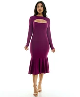 Bebe Women's Flounce Hem Knit Dress