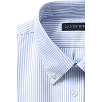 Lands' End Men's School Uniform Long Sleeve Striped Oxford Dress Shirt