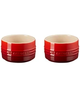 Le Creuset Stoneware Round Ramekin Straight Wall Set