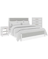Catriona 3pc Bedroom Set (King Upholstered Bed, Chest & Open Nightstand), Created for Macy's