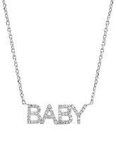 Effy Diamond Happy 18" Pendant Necklace (1/5 ct. t.w.) Sterling Silver