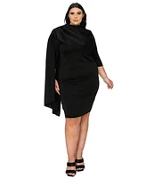 L I V D Plus Dahlia Sash Cape Dress