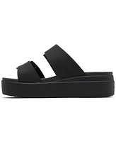 Crocs Women's Brooklyn Low Wedge Sandals from Finish Line