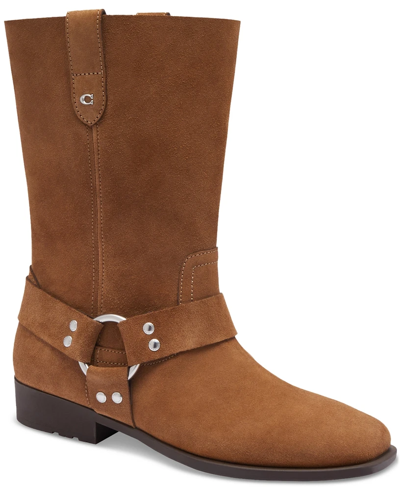 Coach Women's Tara Moto Pull-On Harness Biker Boots