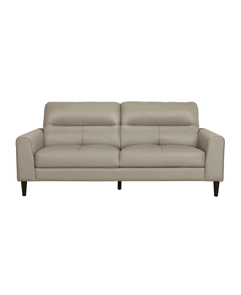 White Label Tabor 76" Leather Match Sofa