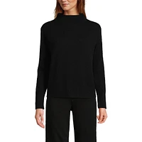 Lands' End Women's Cashmere Funnel Neck Sweater