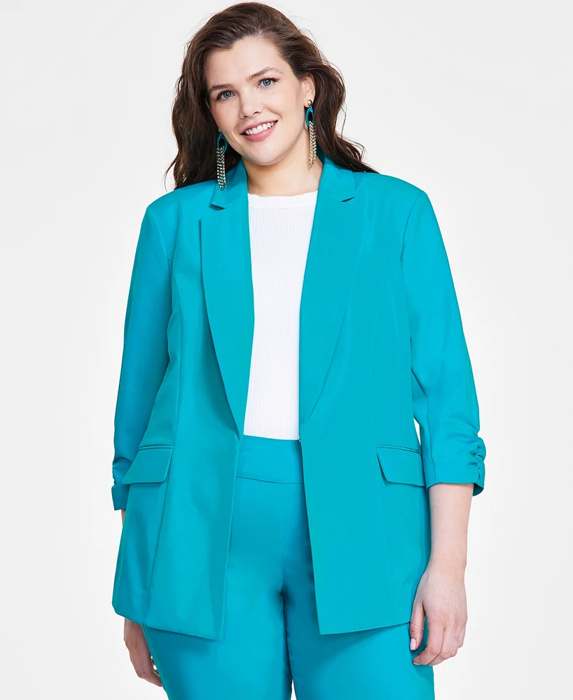 I.n.c. International Concepts Plus Size 3/4-Sleeve Blazer, Created for Macy's