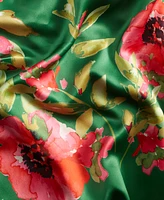 Eliza J Women's Twist-Front Floral Stretch Satin Dress