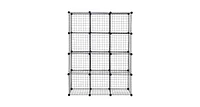 Slickblue 42" x 14" x 56" Diy 12-Cube Metal Grid Wire Storage Cubes