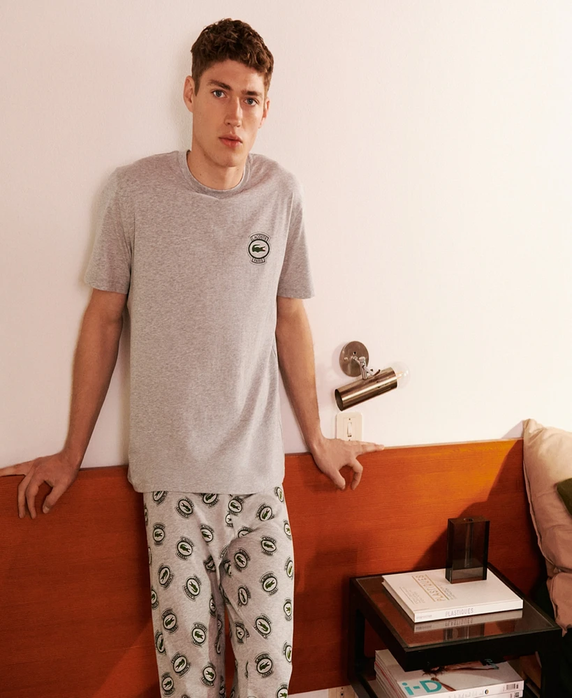 Lacoste Men's Stretch Jersey Pajama Set