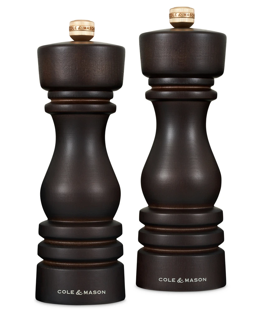 Cole & Mason London Wooden 7" Salt & Pepper Mill Gift Set