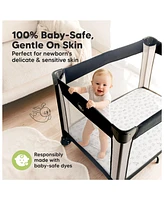 KeaBabies 2-Pack Mini Crib Sheets, Pack and Play Sheets Fitted, N Organic Fitted Sheet Cover