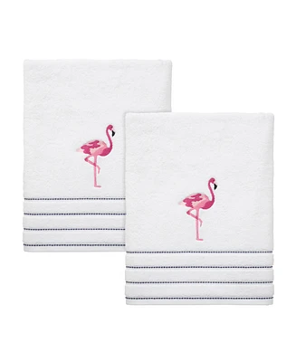 Izod Flamingo Ticking Stripe 2-Pc. Bath Towel Set, 27" x 54"