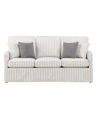 White Label Emilio 79" polyester Sofa - Multi