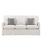 White Label Emilio 79" polyester Sofa - Multi