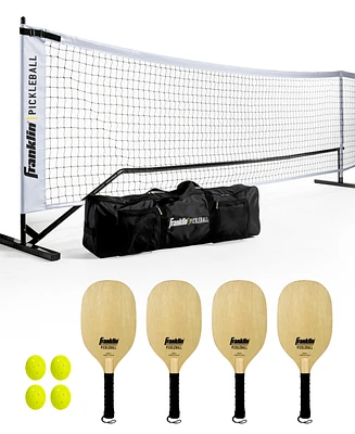 Franklin Sports Full Court Size Pickleball Net w/Paddle Ball Set
