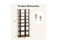 Slickblue 7-Tier Dual Shoe Rack Free Standing Shelves Storage Shelves Concise