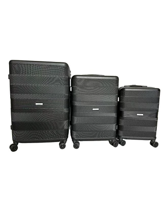 Mirage Luggage Fay Abs Hard shell Lightweight 360 Dual Spinning Wheels Combo Lock 3 Piece Set