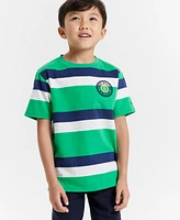 Tommy Hilfiger Little Boys Varsity H Stripe Embroidered Logo Graphic T-Shirt